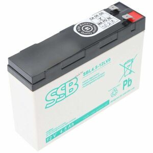 SSB SSB12-4.5 12V 4, 5Ah kompatibilis Panasonic UP-RW1220P1 UP-VW1220P1 akku AGM ólom-zselés kép