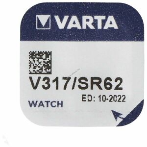 Varta 317 V317 SR62 SR516SW gombelem 1, 55V 11mAh ezüst-oxid kép