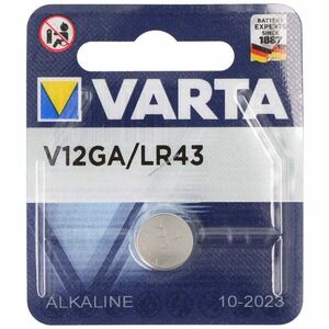 Varta V12GA LR43 LR1142 186 84 gomb gombelem kép