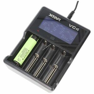 Panasonic 18650 3, 7V 3400mAh akku + Xtar 4-csatornás gyors töltő 1-4 cella Li-Ion kép