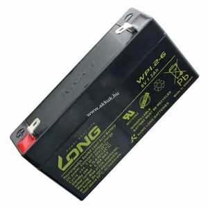 Kung Long WP1.2-6 6V 1, 2Ah Faston 4, 8mm AGM akku ólom-zselés kép