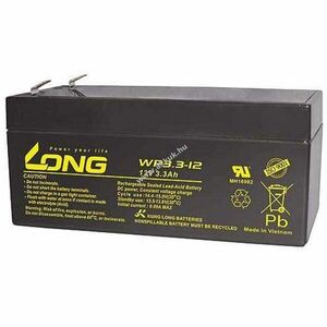 KungLong WP3.3-12 12V 3, 3Ah Faston 4, 8mm akku AGM ólom-zselés kép