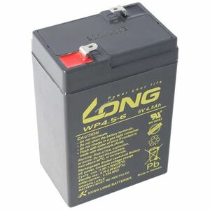 KungLong WP4.5-6 6V 4, 5Ah Faston 4, 8mm 70x47x101mm akku AGM és ólom-zselés kép