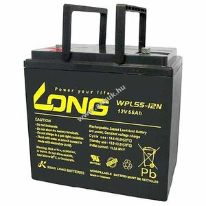Kung Long WPL55-12N-M 12V 55Ah M6 csavaros akku AGM ólom-zselés kép