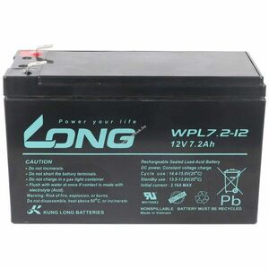 Kung Long WPL7.2-12 F2 12V 7, 2Ah 6, 3mm Faston Longlife AGM/ólom-zselés kép