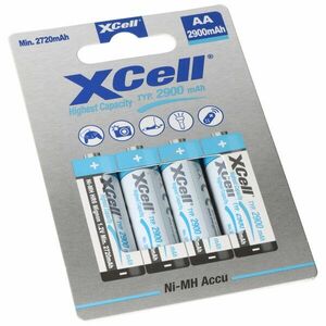 XCell Mignon ceruza AA LR6 HR6 akku 1, 2V 2900mAh 4db/csomag NiMH kép