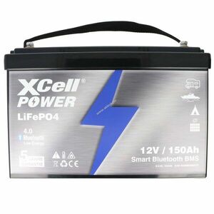 XCell Pro Ultimate 12, 8V 150Ah Smart BMS Bluetooth 4.0 napelemes LiFePO4 kép