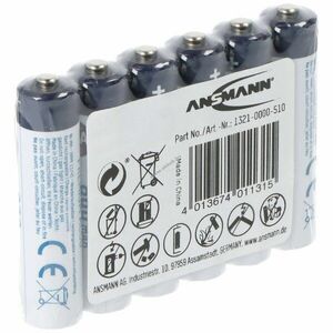 Ansmann maxE AAA (mikro) akku 1, 2V 800mAh 6db/csomag NiMH kép
