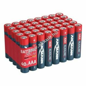 Ansmann alkáli AAA (mikro) LR03 1, 5V 40db/csomag hagyományos elem kép