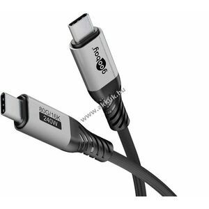Goobay USB-C kábel USB4 2.0 1, 5m 80Gbit/s 240W 5A Power Delivery textilburkolat kép