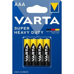 Varta hagyományos elem AAA (mikro) R03 1.5V 4db/csomag cink-szén kép
