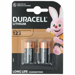 Duracell CR123A 3V 1400mAh fényképezőgép elem 2db/csomag Lithium kép