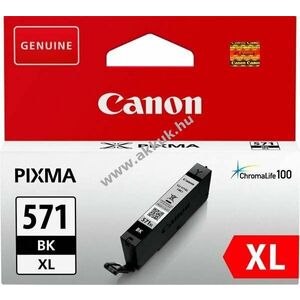 Eredeti Canon CLI-571BK XL tintapatron 11ml fekete nyomtató kép
