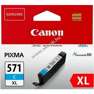 Eredeti Canon CLI-571C XL 11ml cián tintapatron nyomtatókhoz kép