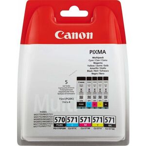 Eredeti Canon nyomtató tintapatron multipack PGI-570PGBK/CLI-571BK/C/M/Y kép