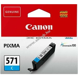 Eredeti Canon CLI-571C tintapatron 7ml cián nyomtató kép