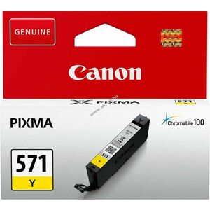 Eredeti Canon CLI-571Y tintapatron 7ml sárga nyomtató kép