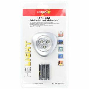 LED-lámpa, mindegyikben 3 LED-del, mini LED-lámpa, egyszerű rögzítés, elemekkel együtt kép