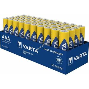 Varta Industrial Pro AAA (mikro) LR03 1.5V 40db/csomag hagyományos elem alkáli kép