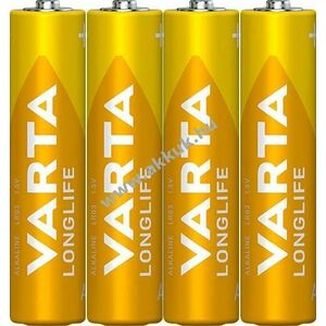 Varta AAA (LR03) 1.5V 4db/csomag mikro hagyományos elem alkáli kép