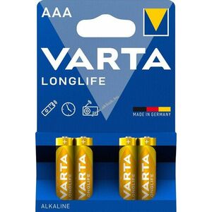 Varta Longlife AAA LR03 1.5V 4db/csomag hagyományos elem alkáli kép