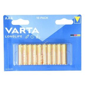 Varta Longlife AAA (LR03) 1.5V 10db/csomag elem alkáli kép