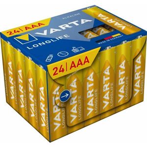 Varta Longlife AAA (mikro) LR03 1.5V 24db/csomag Hagyományos elem Alkáli kép