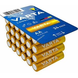Varta Longlife AA Mignon ceruza LR06 1, 5V 24db/csomag hagyományos elem alkáli kép