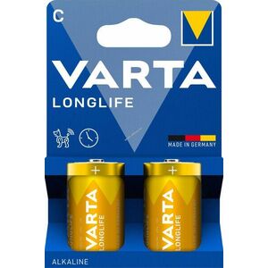 Varta C (bébi méret) LR14 1, 5V Longlife 2db/csomag hagyományos elem alkáli kép