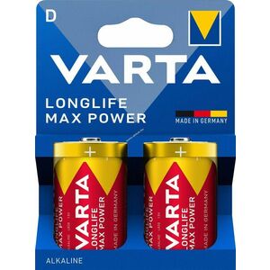 Varta Longlife Max Power D (góliát) LR20 1.5V hagyományos elem 2db/csomag alkáli kép