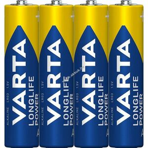 Varta Longlife Power AAA LR03 1.5V 4db/csomag hagyományos elem alkáli kép