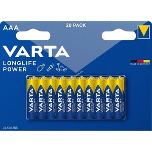Varta Longlife Power AAA (LR03) 1.5V 20db/csomag elem alkáli kép