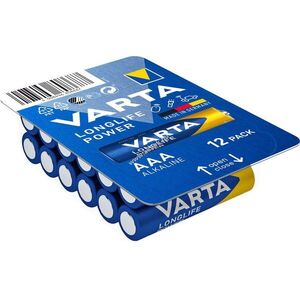 Varta Longlife Power AAA LR03 1, 5V 12db/csomag elem Alkaline kép