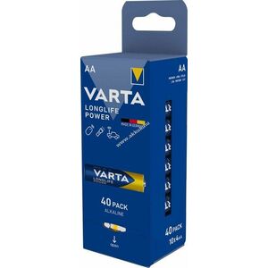 Varta Longlife Power AA Mignon ceruza LR06 1.5V 40db/csomag hagyományos elem alkáli kép