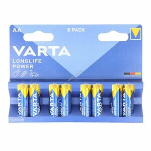 Varta Alkáli Mignon ceruza AA LR06 1.5V Longlife Power 8db/csomag hagyományos elem kép