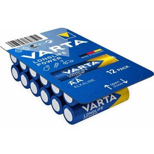 Varta Longlife Power AA Mignon ceruza LR06 1.5V 12db/csomag hagyományos elem alkáli kép