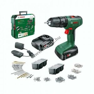 BOSCH EasyImpact 18V-40 akkus ütvefúró készlet 18V 2, 0Ah 2db akku töltővel 241db kiegészítővel kép