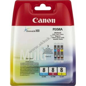 Eredeti Canon nyomtató tintapatron multipack CLI-8C/8M/8Y kép
