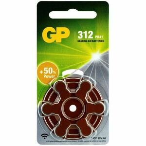 GP ZA312 hallókészülék elem 1, 4V 170mAh 6db/csomag cink-levegő kép