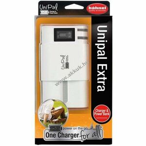 Hähnel UniPal Extra 3, 7V 2200mAh univerzális töltő Power-Bank fényképezőgép videokamera kép