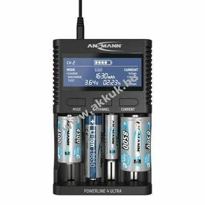 Ansmann Powerline 4 Ultra univerzális töltő 1, 2V NiMH és 3, 7V Li-Ion 4 rekeszes kép