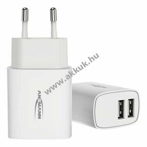 Ansmann USB töltő HC212 2x USB-port 12W fehér kép