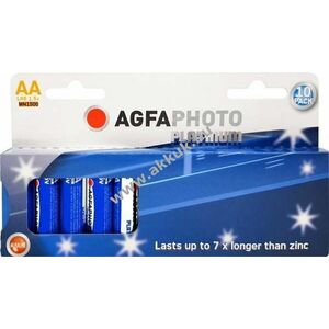 Agfaphoto AA Mignon ceruza LR06 1.5V 10db/csomag hagyományos elem alkáli kép