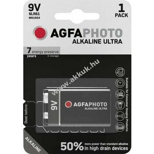 Agfaphoto E-Block 6LR61 9V hagyományos elem 1db/csomag alkáli kép