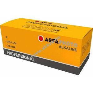 Agfaphoto Alkaline C (bébi méret) LR14 elem 1.5V 10db/csomag hagyományos elem alkáli kép