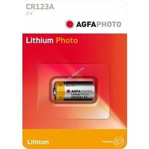 Agfaphoto CR123A 3V fényképezőgép elem 1db/csomag Lithium kép