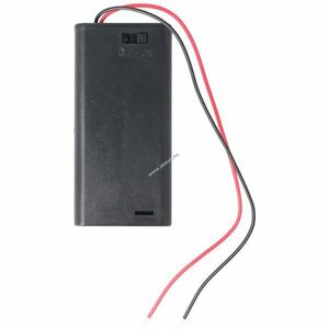 Helyettesítő elem elemtartó 2x AA Mignon ceruza LR6 kapcsolóval zárt ház csavarral 68x33x18, 5mm kép