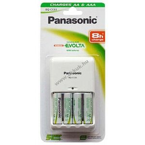 Panasonic BQ-CC03 Timer Quattro töltő 4db P6E 2050mAh elemekkel együtt AA/AAA NiMH kép