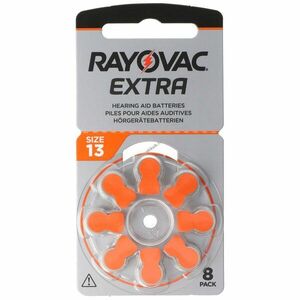 Rayovac HA13 PR48 hallókészülék elem 6+2 ingyen 8db/csomag kép
