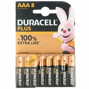 Hagyományos elem Duracell AAA LR03 1.5V 8db/csomag alkáli kép